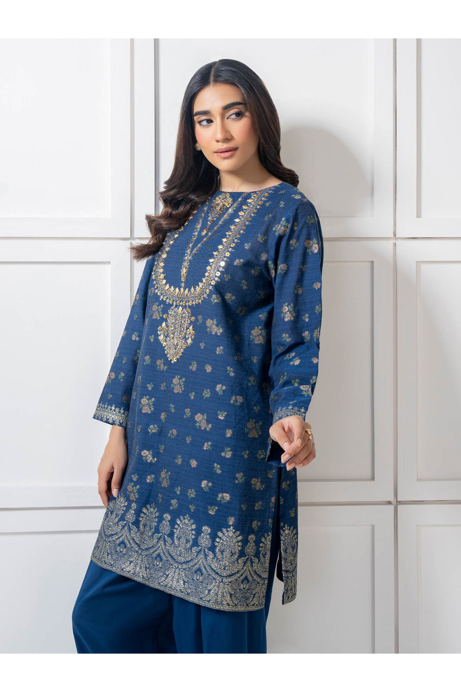 Summer Embroidered Jacquard 2 Piece Suit