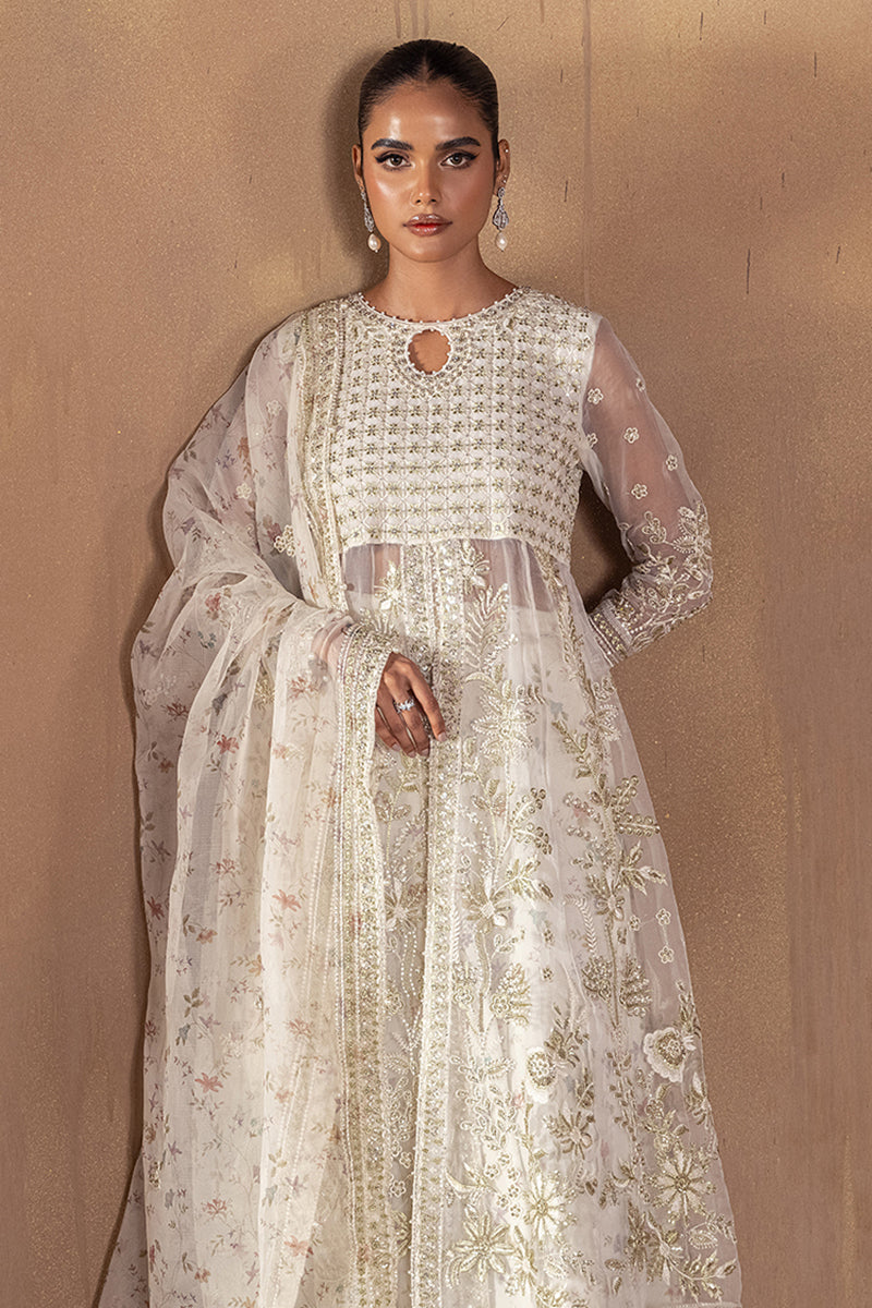 GHAZAL-3PC ORGANZA EMBROIDERED PRET - Pehnaawaa