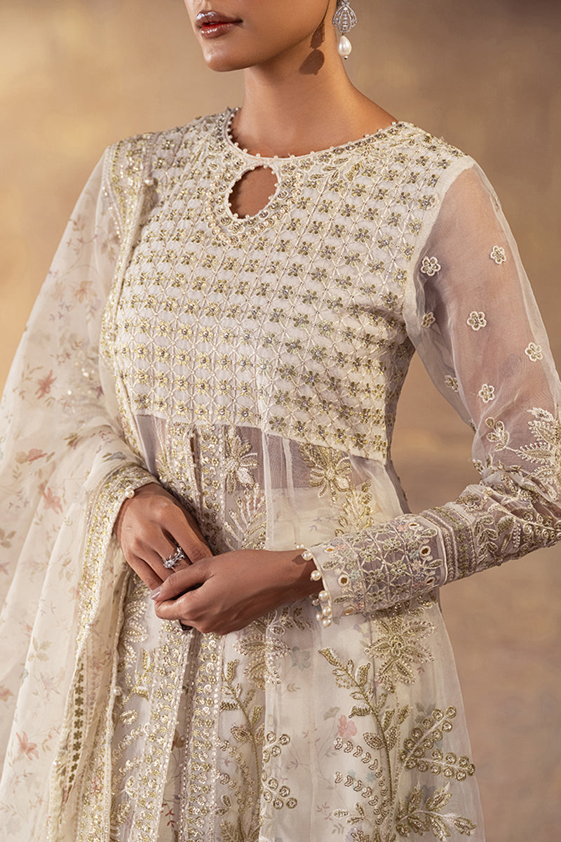 GHAZAL-3PC ORGANZA EMBROIDERED PRET - Pehnaawaa