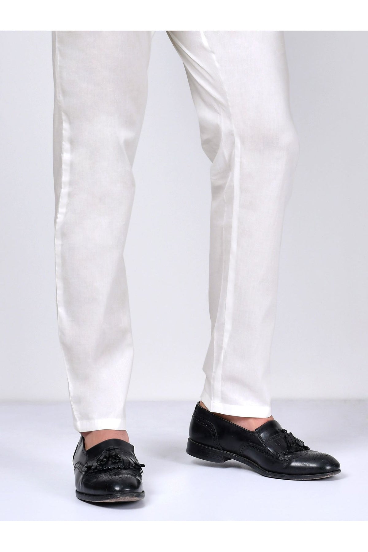 Ivory Cotton Trouser | Tassel Loafer Pairing Guide