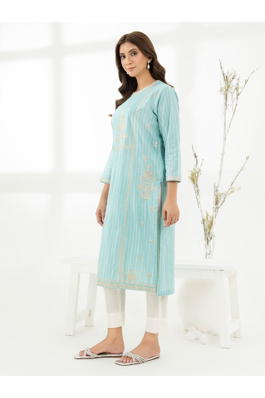 Embroidered Yarn-Dyed Casual Shirt