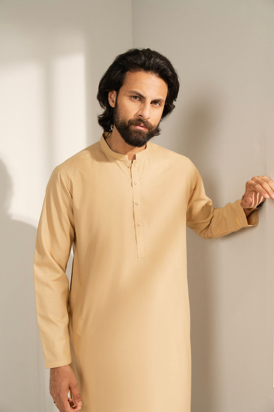 Cream Silk 3-Piece Kurta Set | Zardosi Embroidered Vest