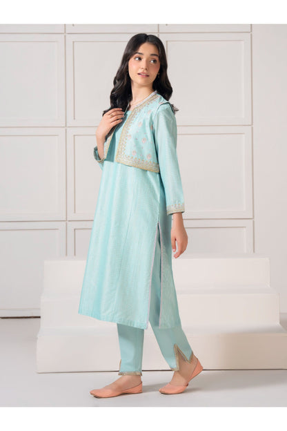 Girls' Embroidered 2-Piece Suit Set