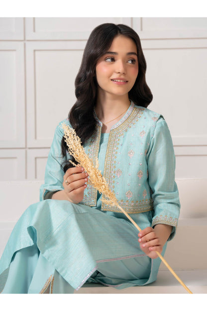 Girls' Embroidered 2-Piece Suit Set