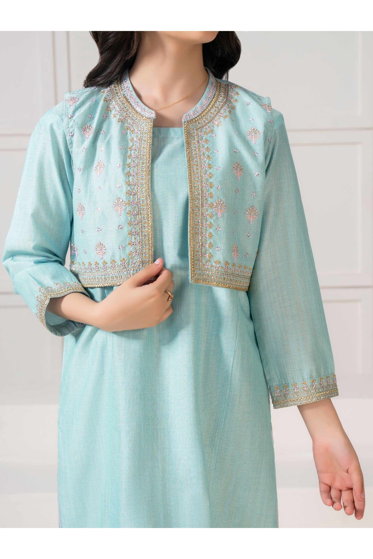 Girls' Embroidered 2-Piece Suit Set