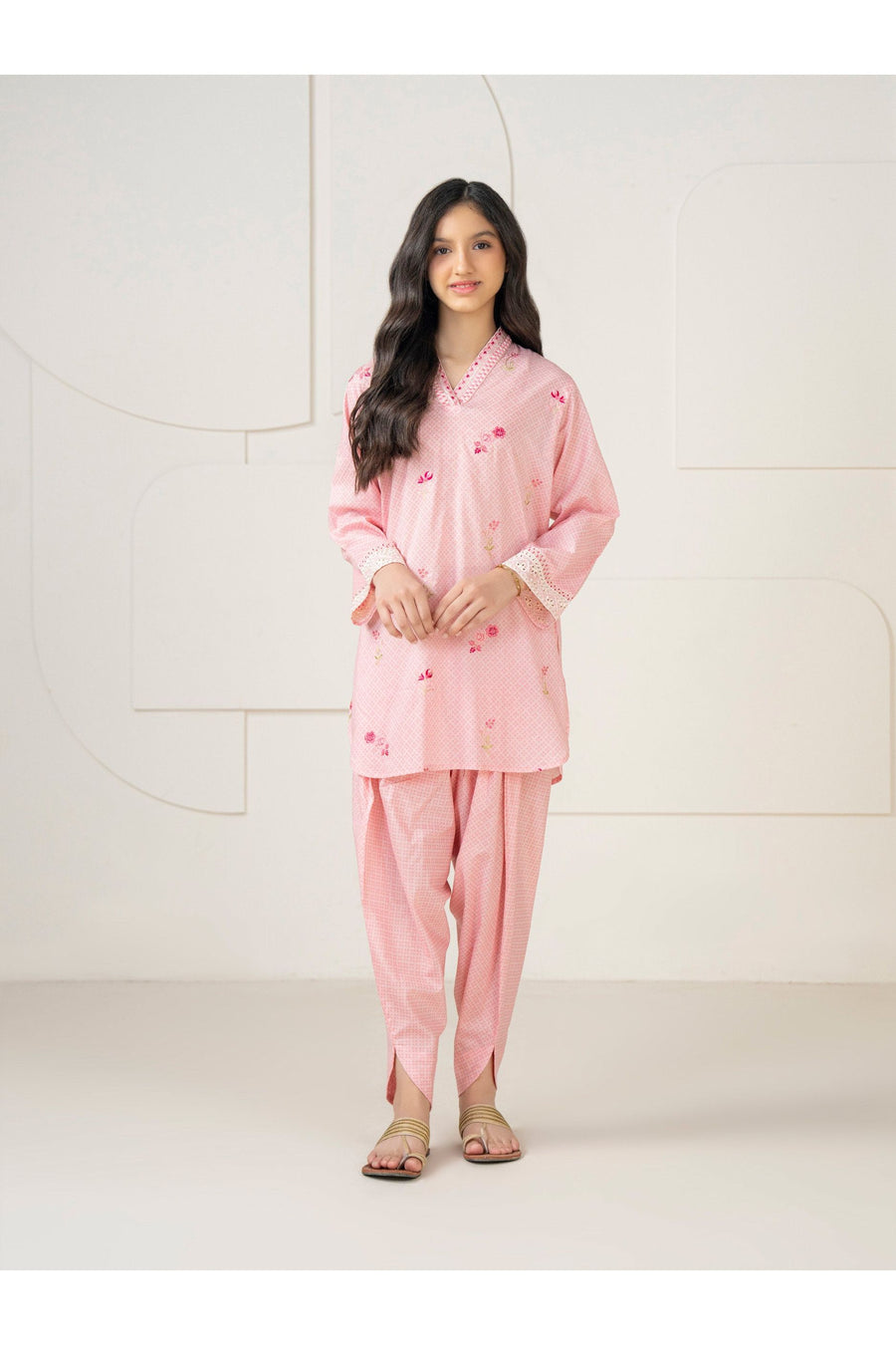 Embroidered 2 Piece Lawn Suit for Girls Pehnaawaa