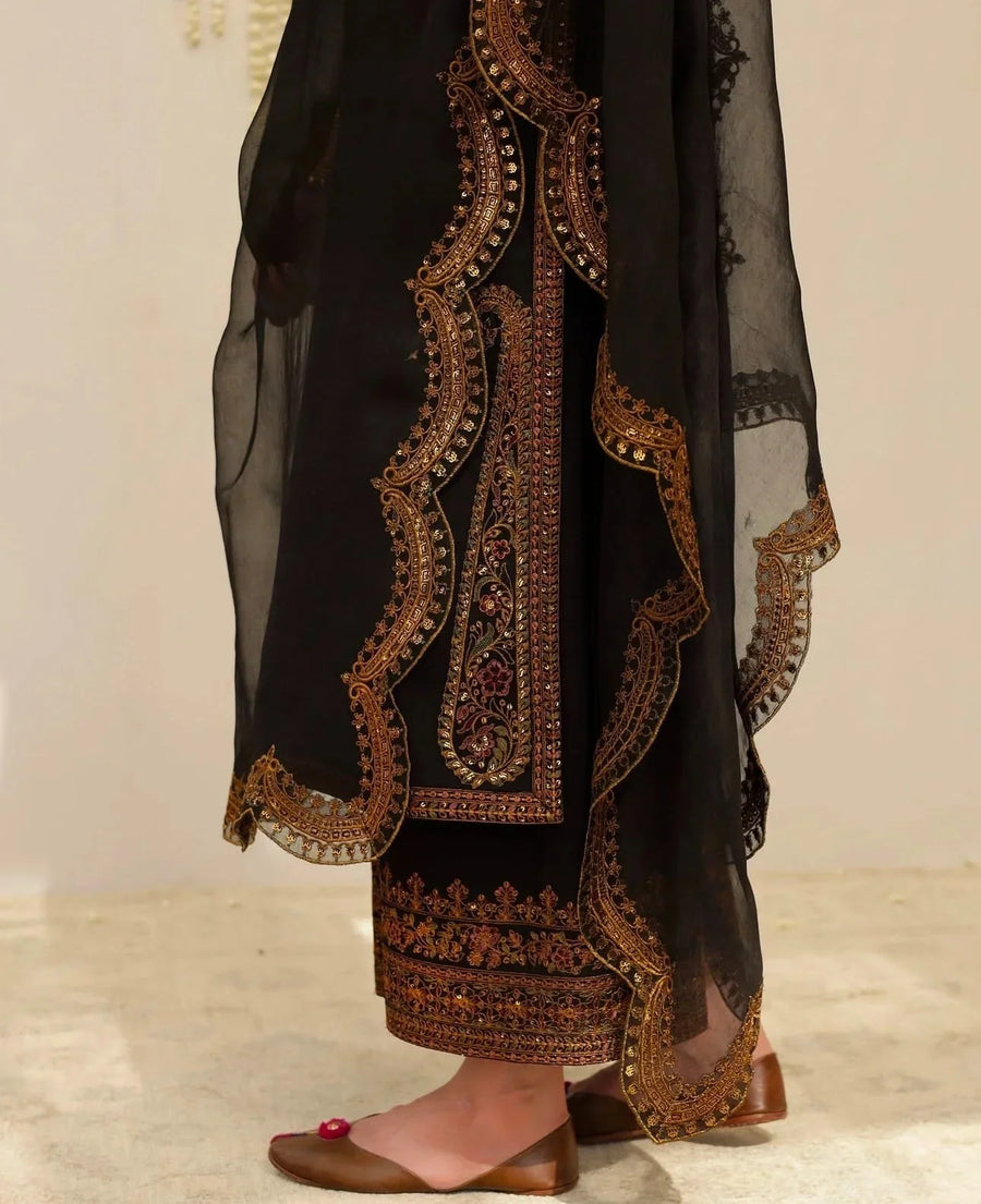 Black Elegance | Embroidered Suit