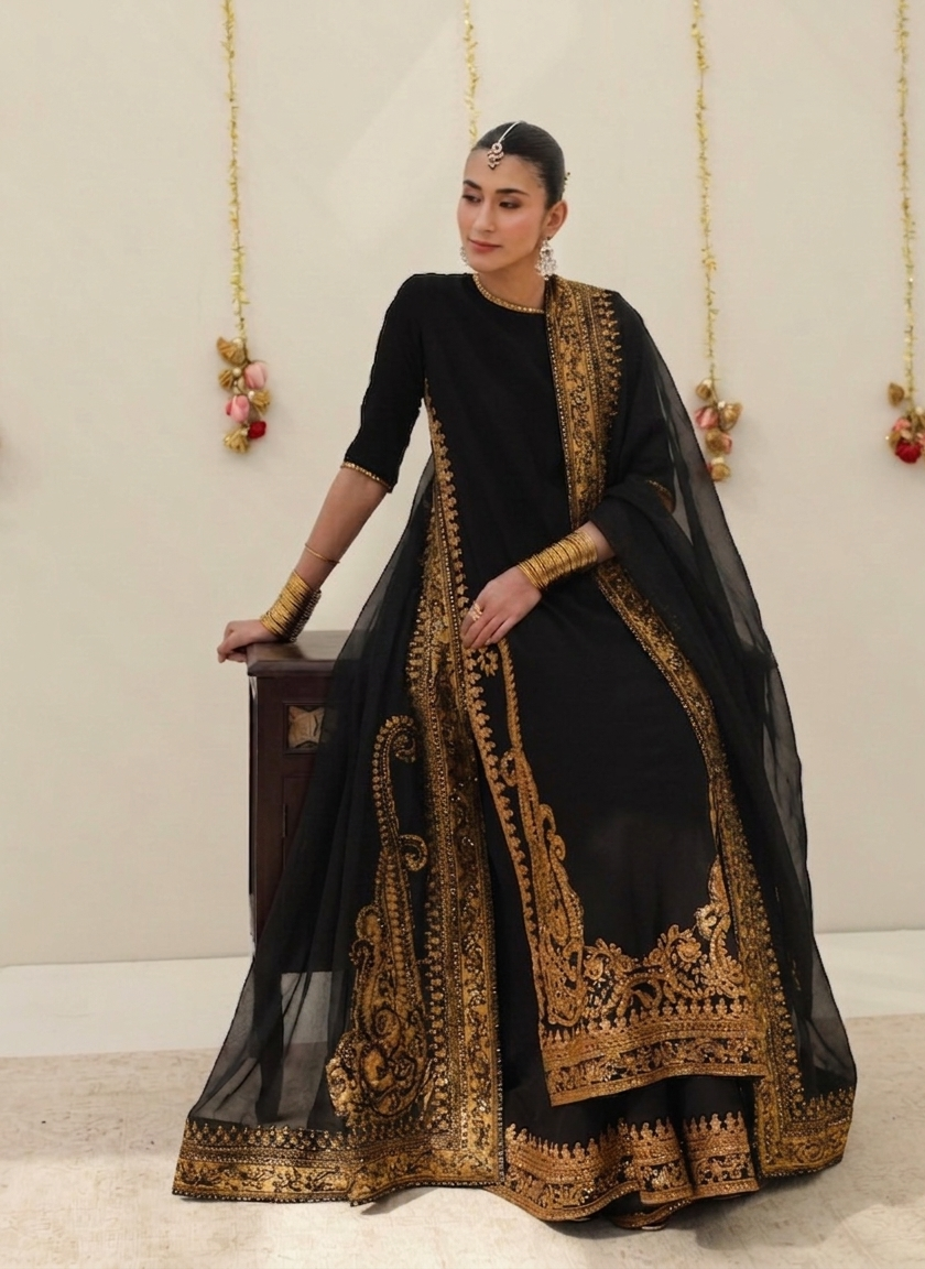 Festive-26 Zarshab Black