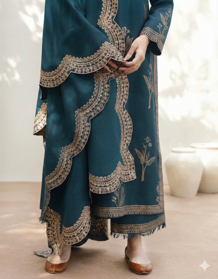 Zinc Aura 3-Piece Stitched Suit