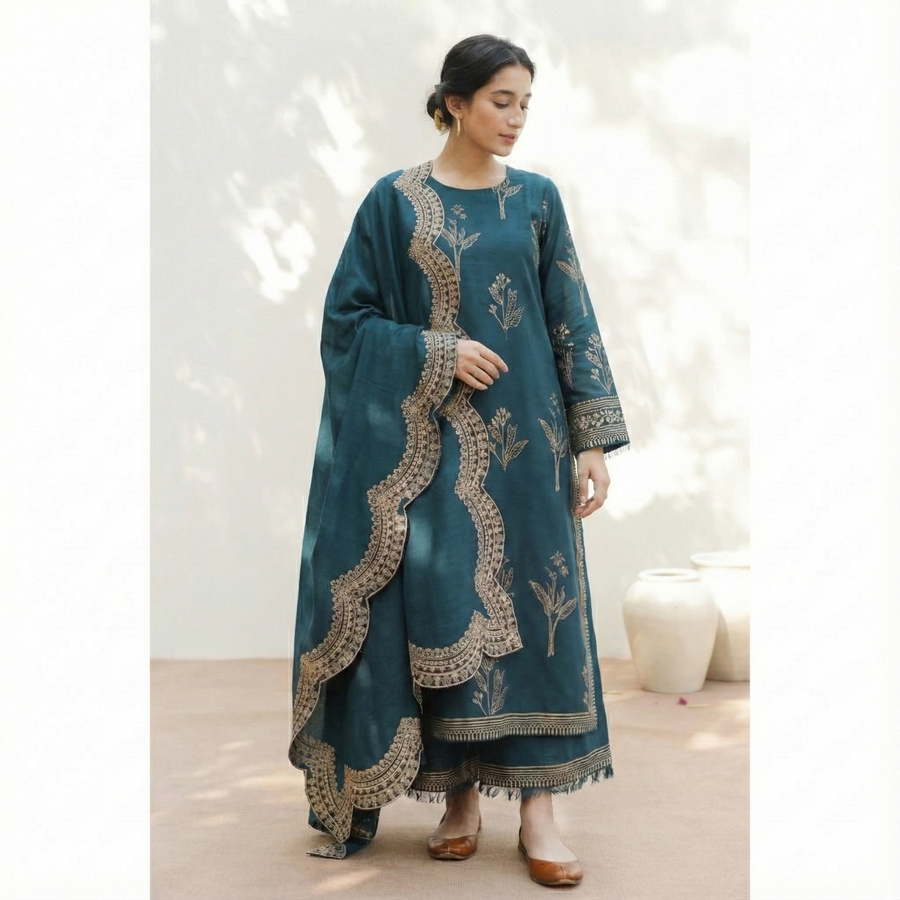 Zinc Aura 3-Piece Stitched Suit