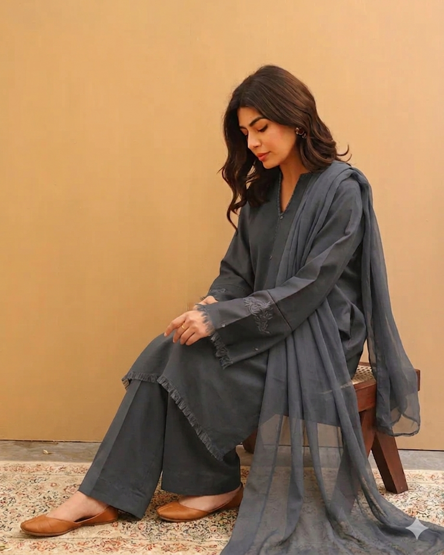 Grey Elegance | 3-Piece Stitched Suit