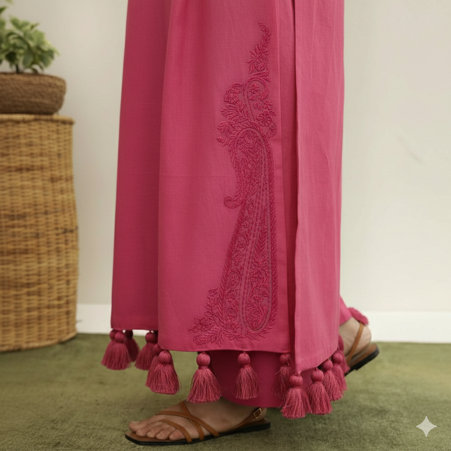 Shocking Glow – 3-Piece Lawn Embroidered Suit - Pehnaawaa