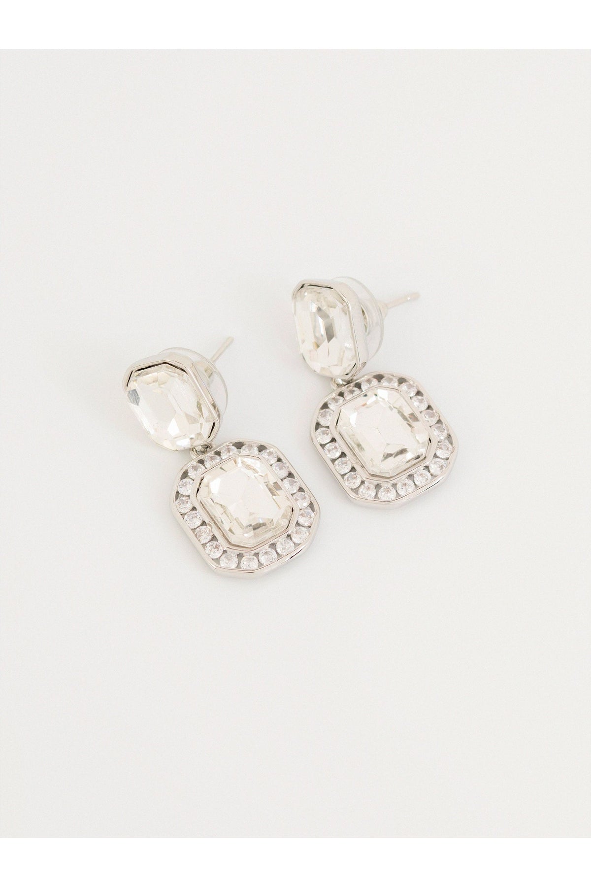 Crystal Quartz 2-Piece Drop Earrings | Cushion Cut