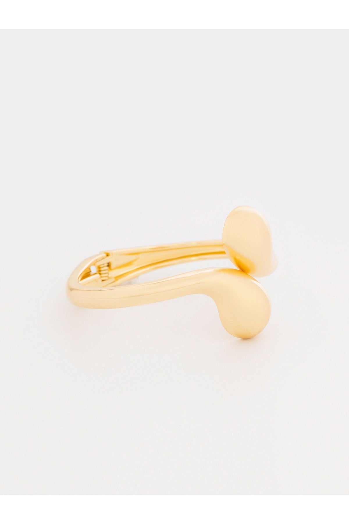 Gold Plated Brass 1-Piece Drop Cuff | Polished Ball Ends