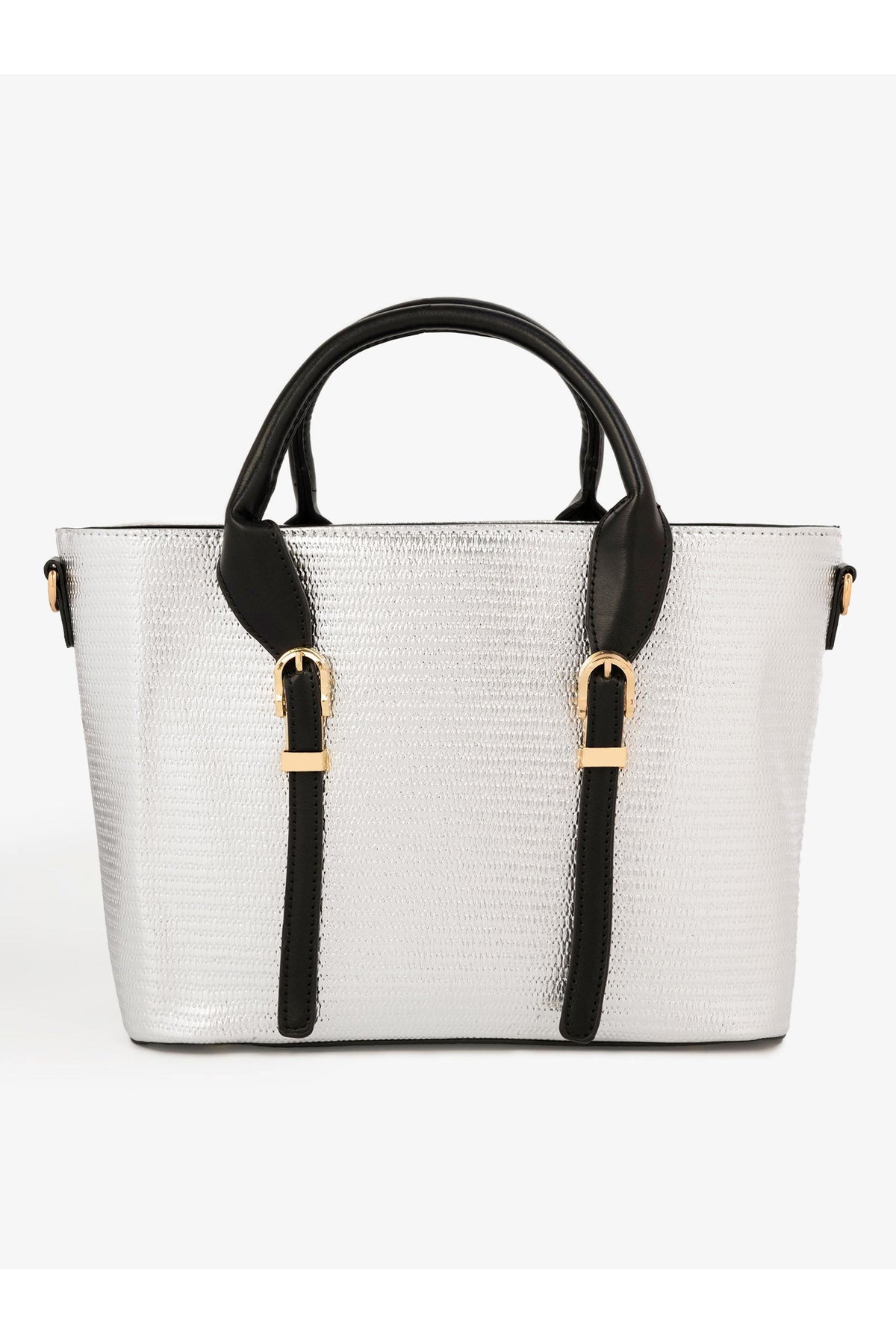 Eternal Chic: Textured Bag with Rexine Handle