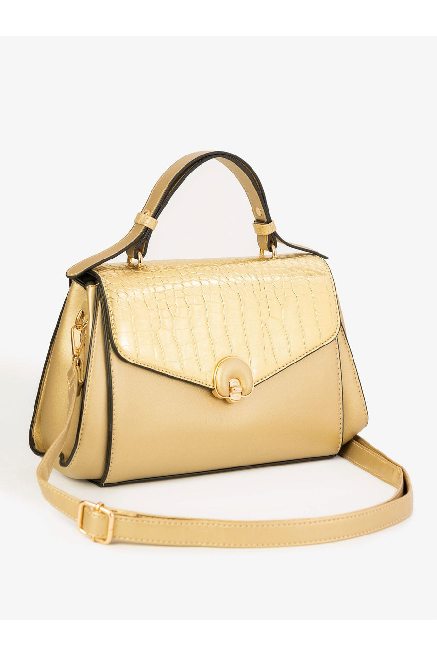 Chic Dual Tone Handbag With Elegant Rexine Craft For Any Season