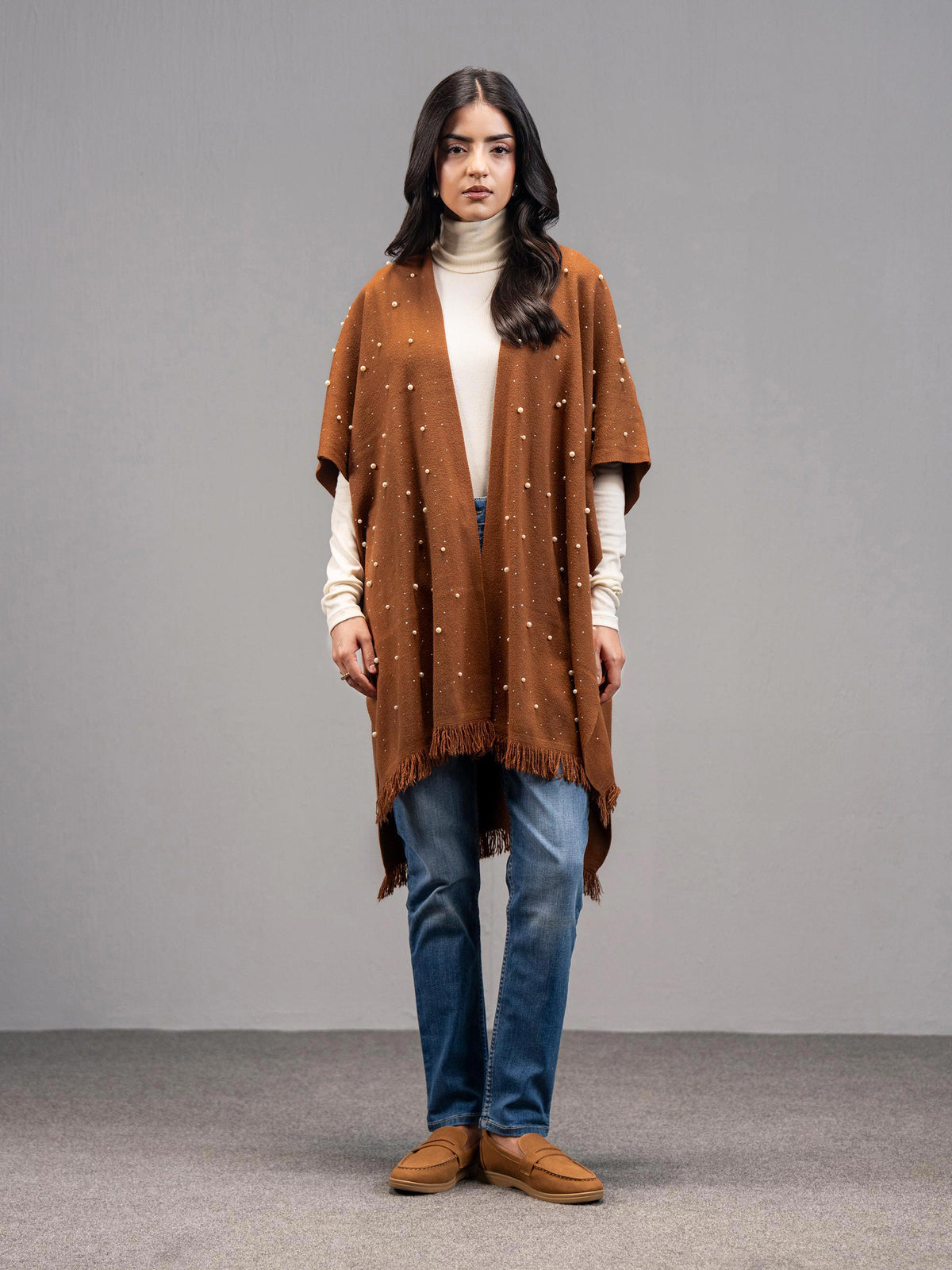 Elegant Wool Blend Cape
