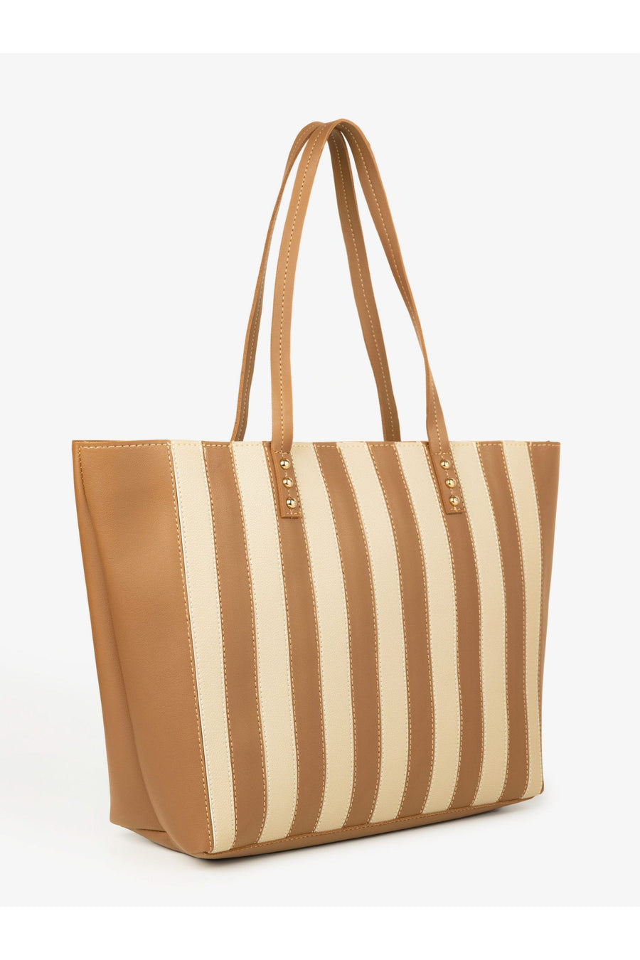 Elegant Striped Tote Bag For Everyday Chic Accessory