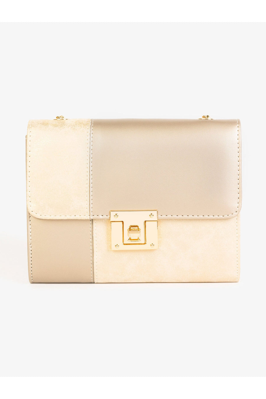 Stylish Two-Tone Leather Clutch For Nights Of Glamour