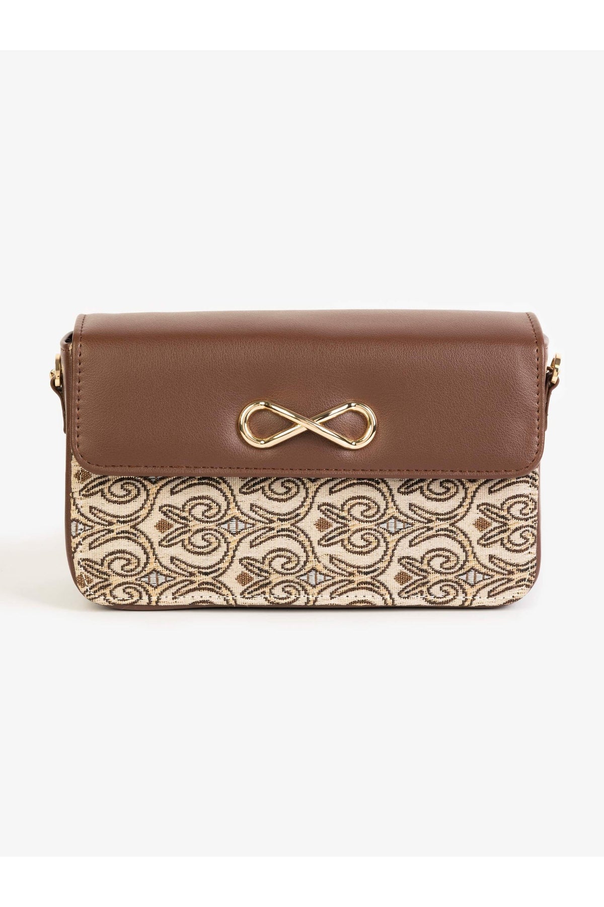Luxe Brown All-Season Infinity Handbag by Elegant