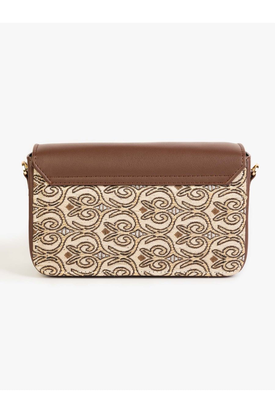 Elegant All Season Infinity Handbag Design In Luxe Brown Rexine