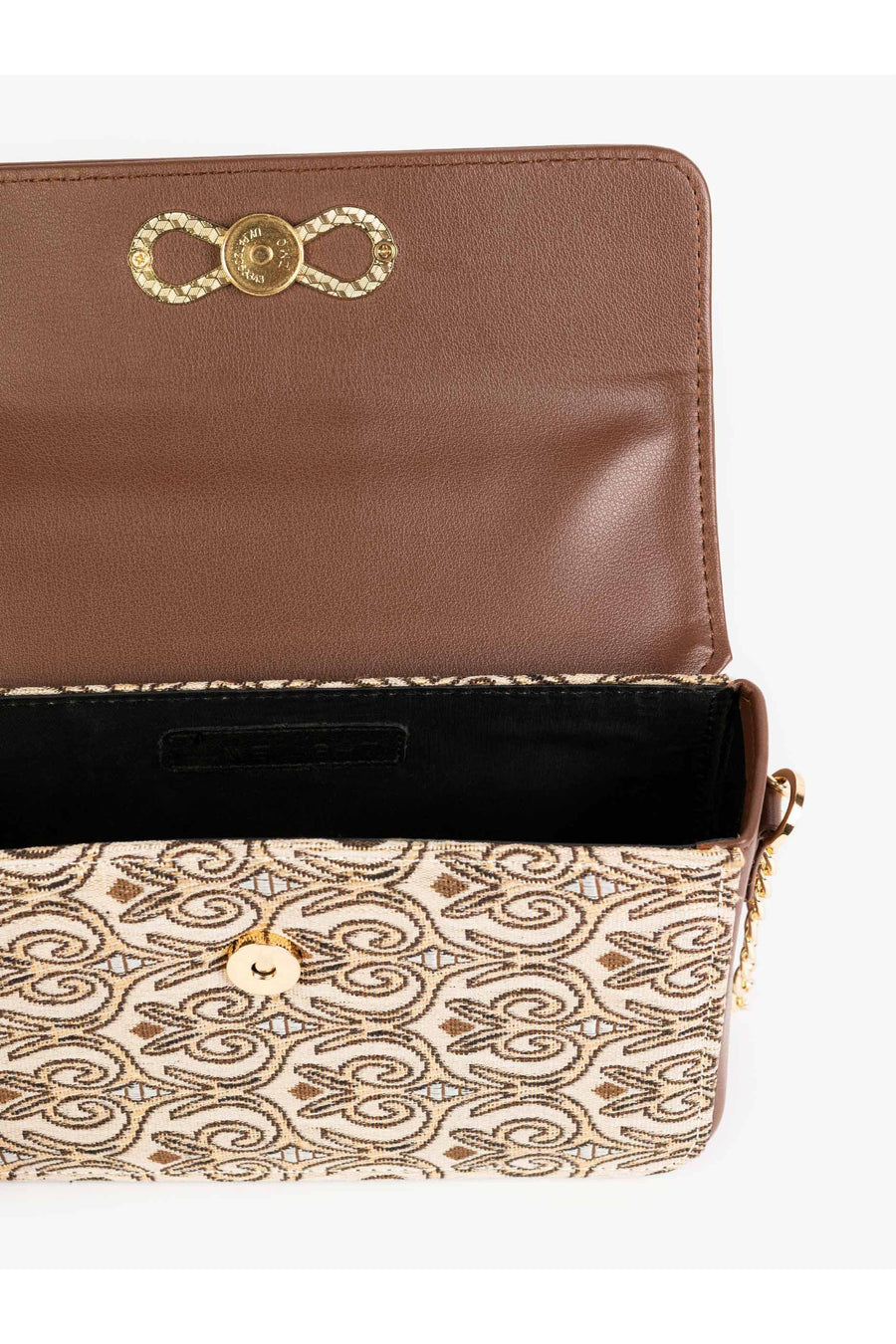 Elegant All Season Infinity Handbag Design In Luxe Brown Rexine