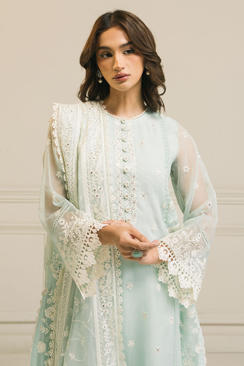 MINT FLO-3 PC (SHIRT, DUPATTA &TROUSER) - Pehnaawaa