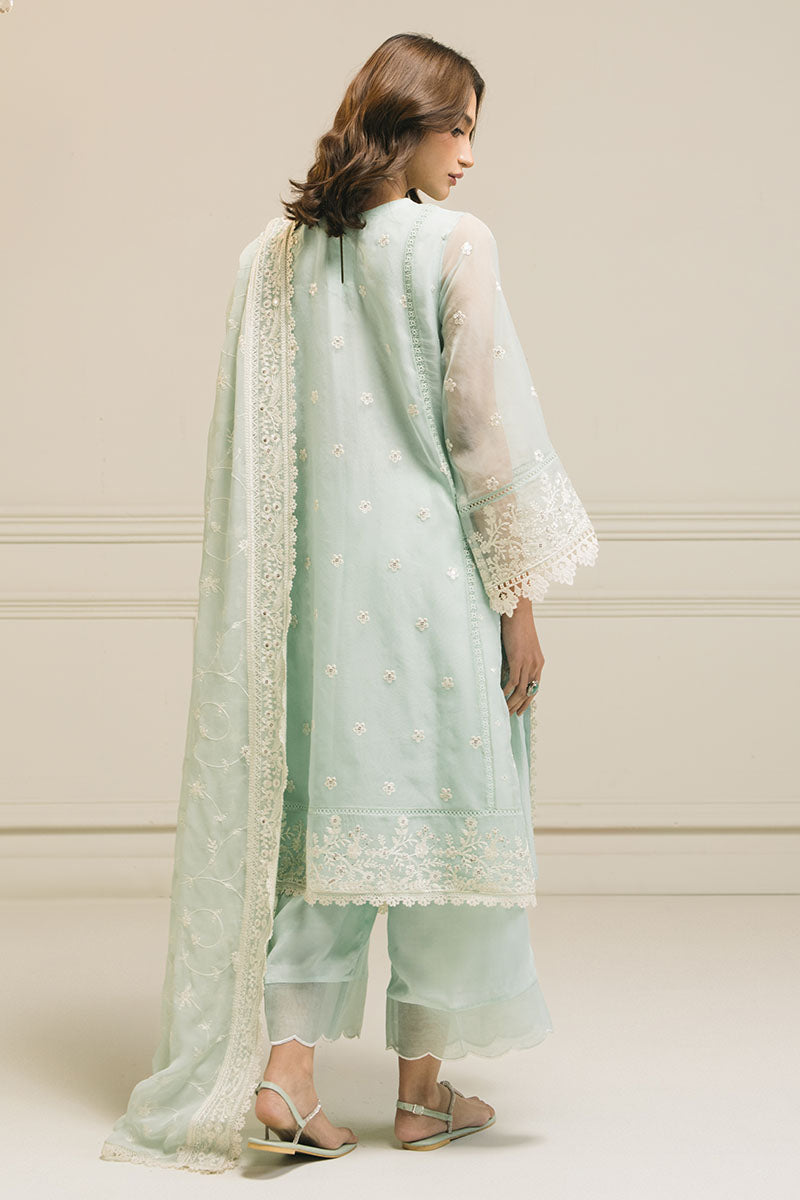 MINT FLO-3 PC (SHIRT, DUPATTA &TROUSER) - Pehnaawaa