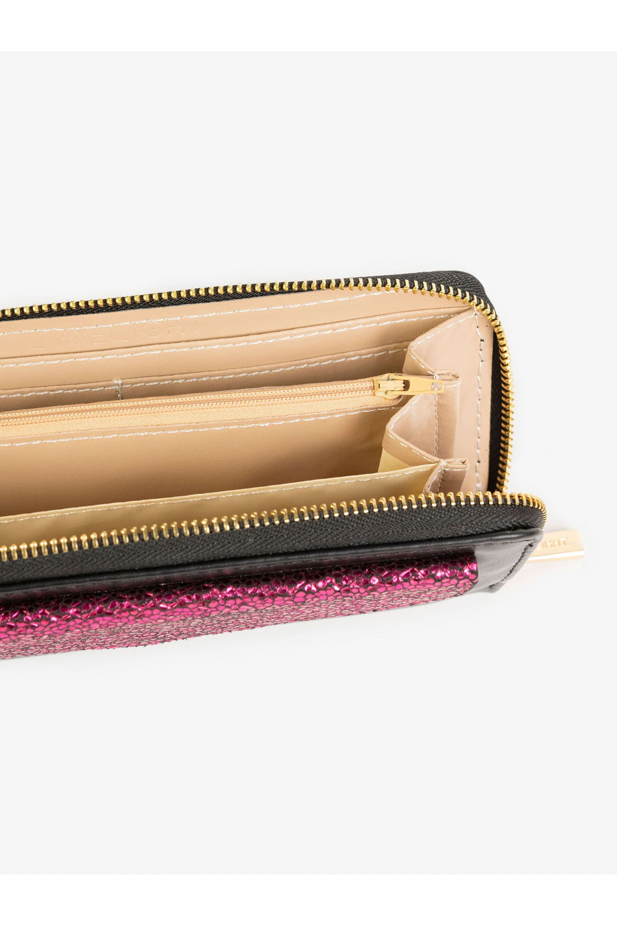 Elegant Dual Tone Glitter Wallet For Everyday Use With Card Slots