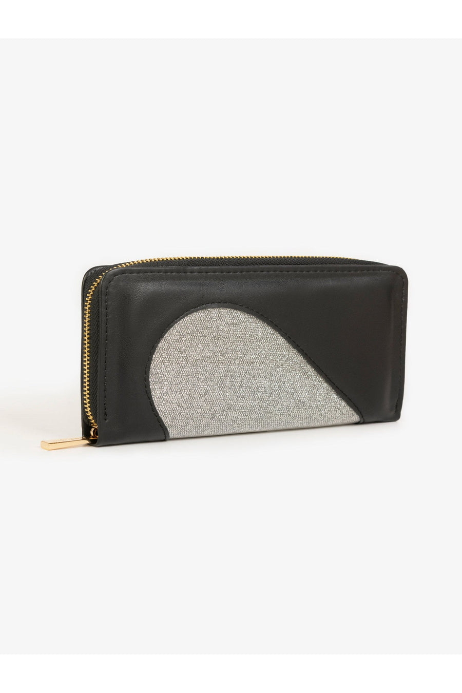 Chic Dual Tone Glitter Wallet For Everyday Elegance