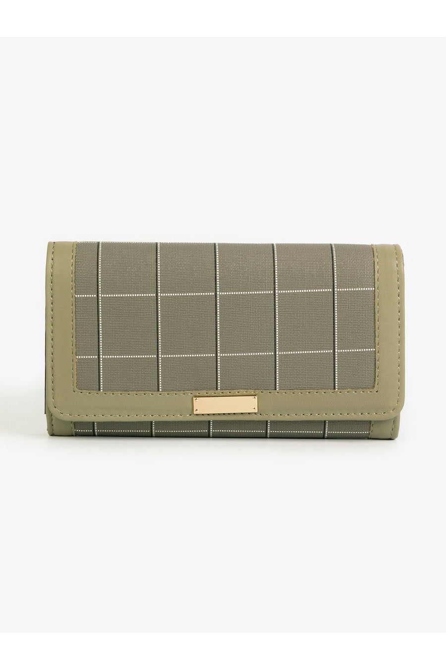 Effortless Elegance Quilted Wallet In Olive Rexine