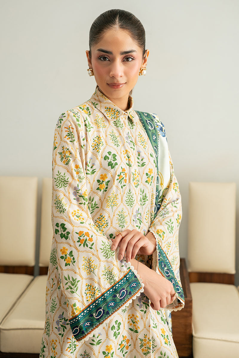 LEMON DROP-3PC (SHIRT, TROUSER & DUPATTA) - Pehnaawaa