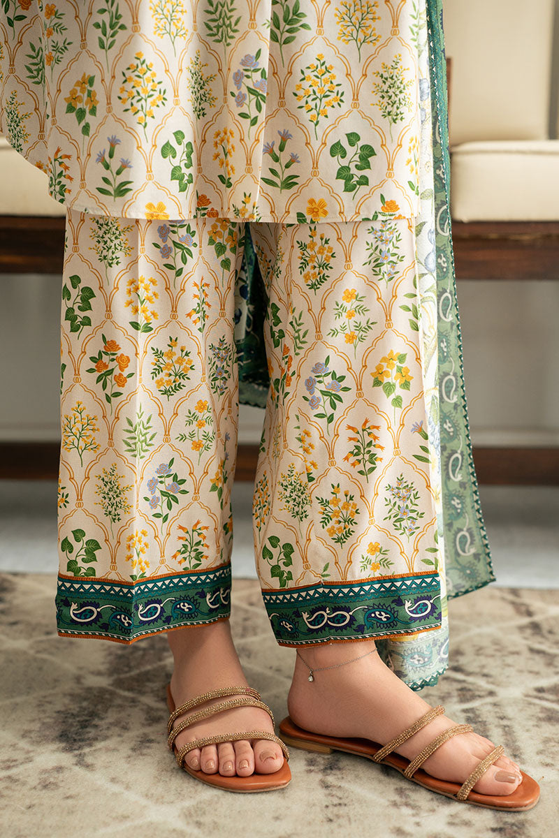 LEMON DROP-3PC (SHIRT, TROUSER & DUPATTA) - Pehnaawaa