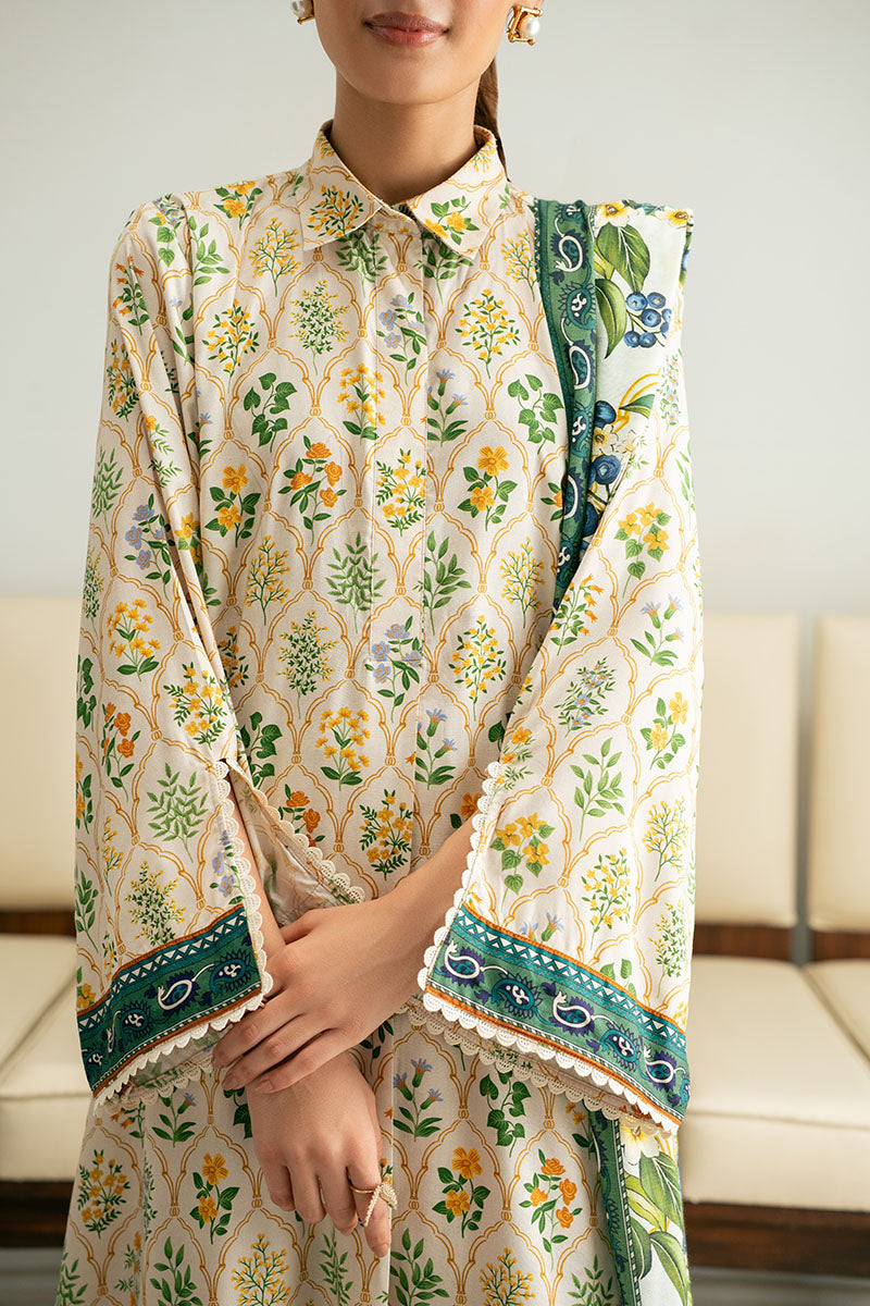 LEMON DROP-3PC (SHIRT, TROUSER & DUPATTA) - Pehnaawaa