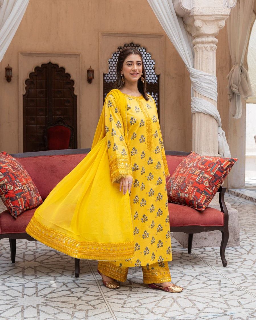 Marigold Flora – Stylish Summer Suit for Women