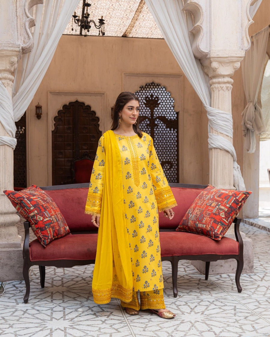 Marigold Flora – Stylish Summer Suit for Women