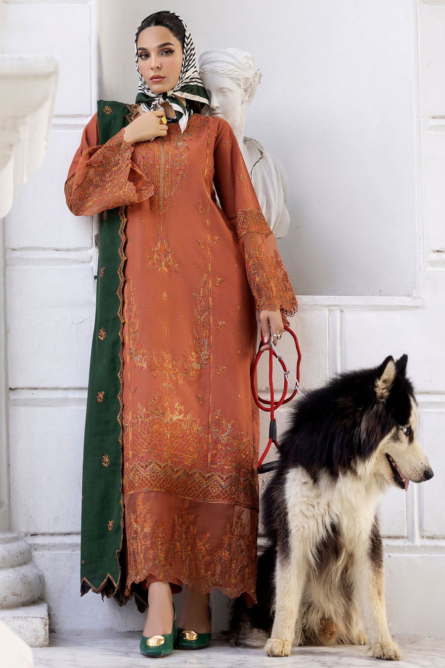 Perisa Embroidered Khaddar 3-Piece Winter Suit | 4997
