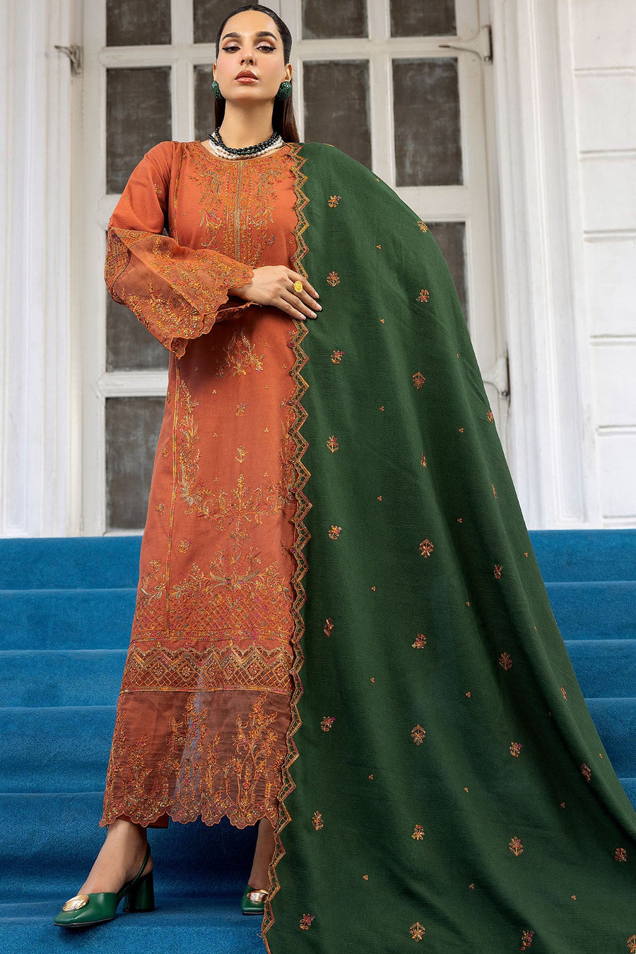 Perisa Embroidered Khaddar 3-Piece Winter Suit | 4997