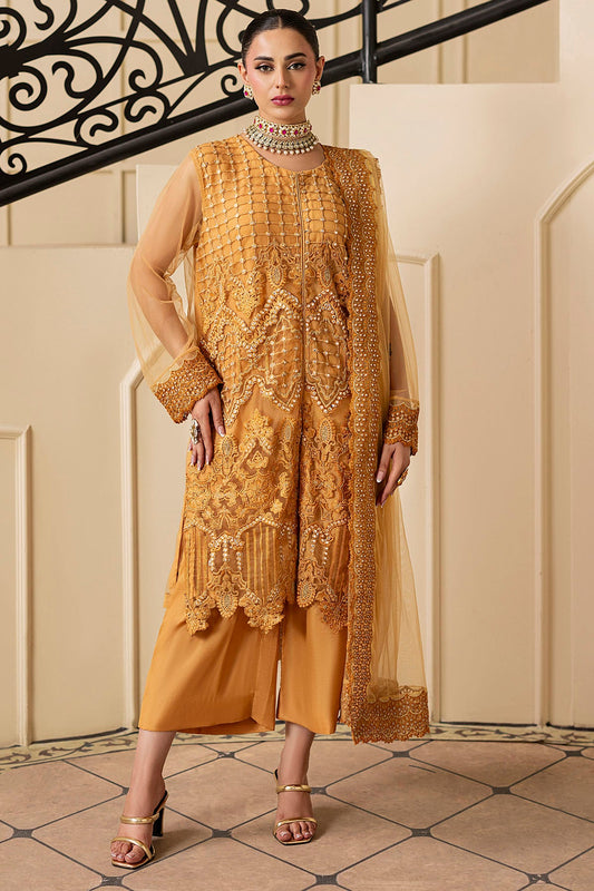 5331-SPHENE EMBROIDERED SILK NET STITCHED