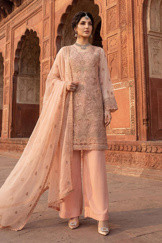 5344-ISLA EMBROIDERED SILK NET STITCHED