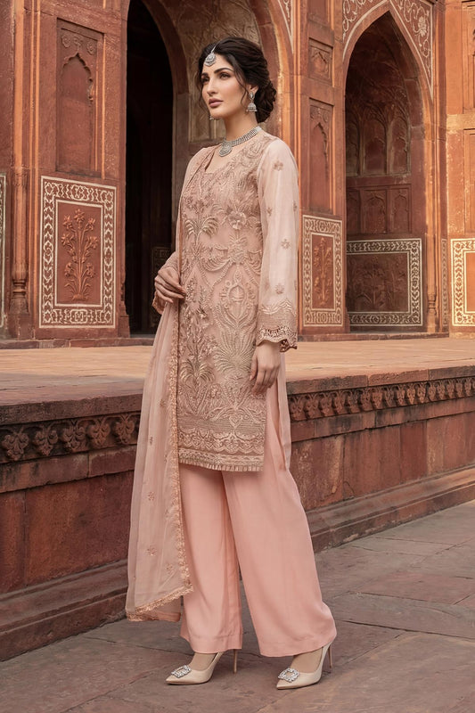 5344-ISLA EMBROIDERED SILK NET STITCHED