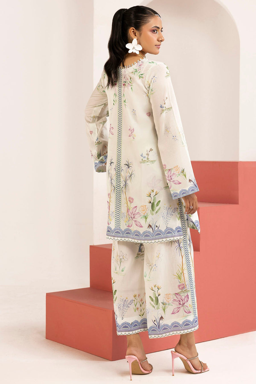 Pearl Digital Printed Cambric 2-Piece Ready-to-Wear Suit