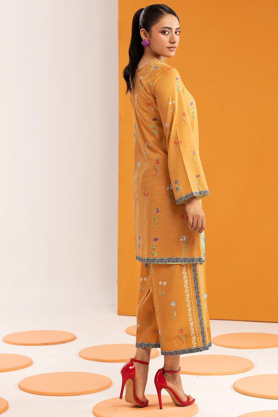 Onyx Digital Printed Cambric 2-Piece Ready-to-Wear Suit
