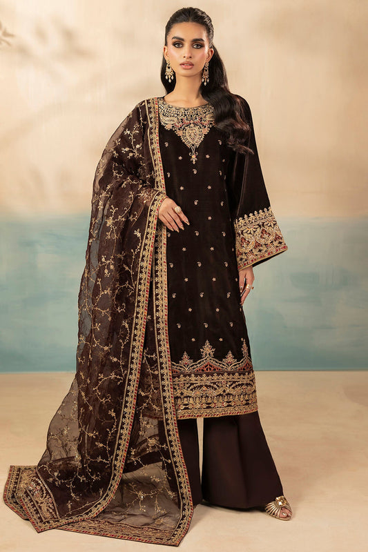 Alma Embroidered Velvet 3-Piece Winter Suit | 5673