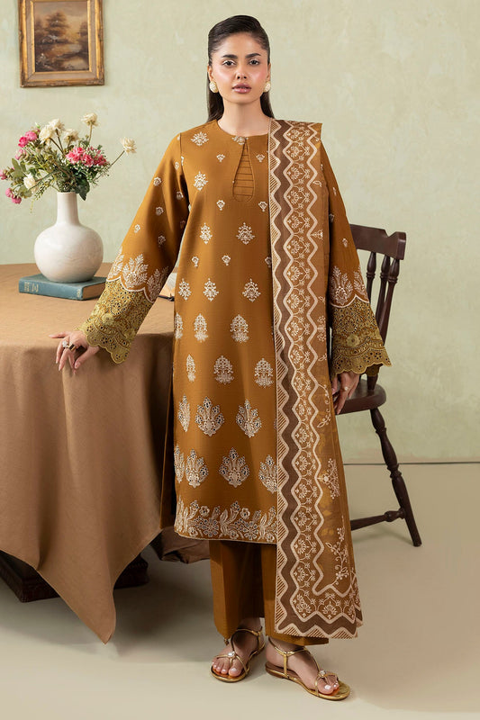 Aria Embroidered Khaddar 3-Piece Winter Suit | 5687