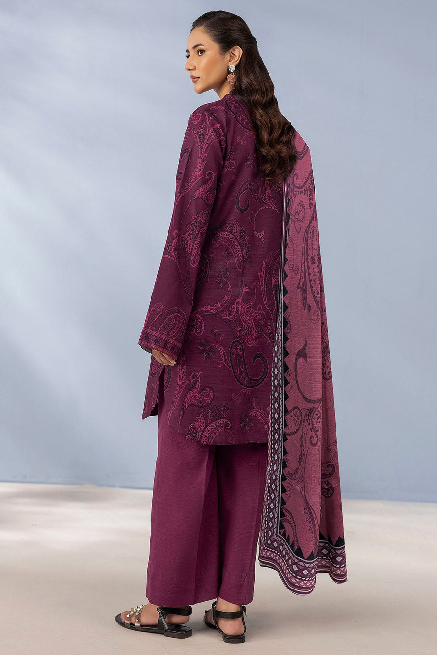 Alaya Digital Printed Khaddar 3-Piece Ready-to-Wear Suit