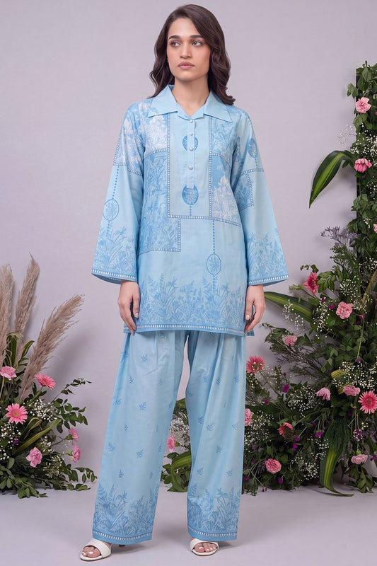 Serena Digital Printed Cambric 2-Piece Co-Ord Set
