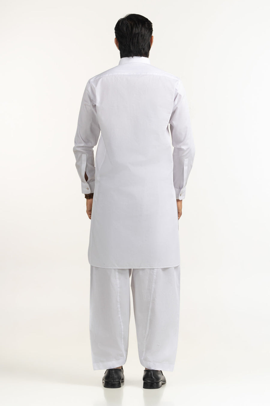 Off-White Silk Cotton 2-Piece Men's Kurta | Classic Collar