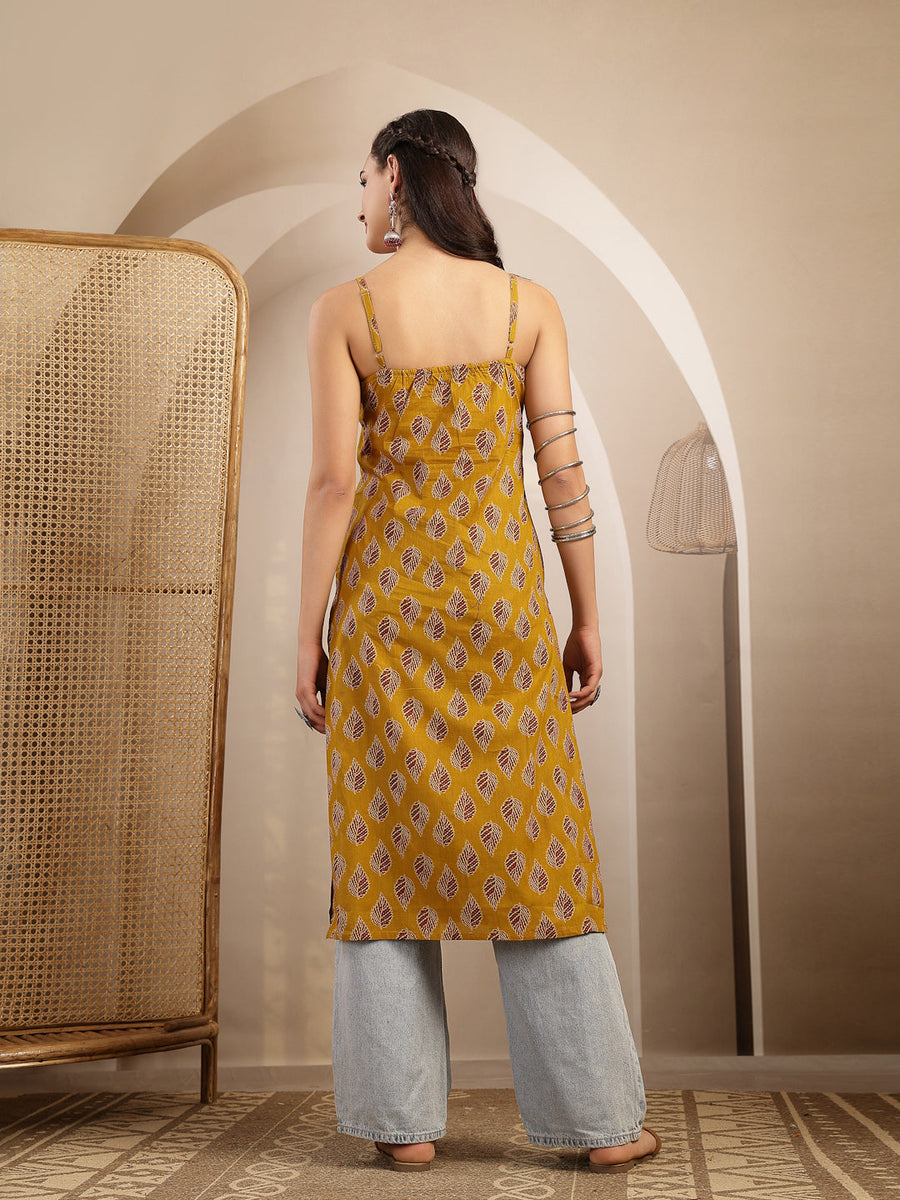 Ethnic Motif Printed Straight Kurti - Pehnaawaa