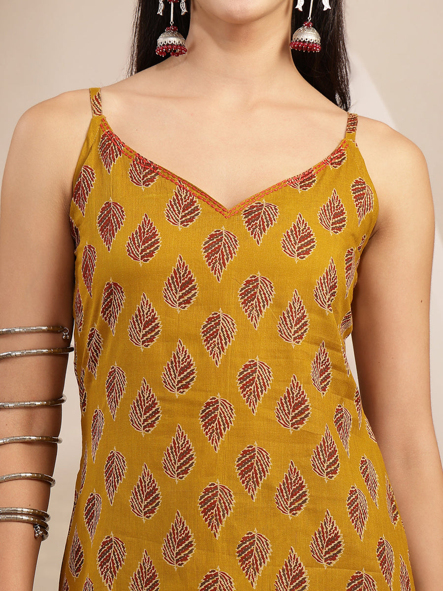 Ethnic Motif Printed Straight Kurti - Pehnaawaa